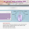 LKV Wireless Bluetooth Mouse, 2.4GHz Slim Purple Mouse with USB