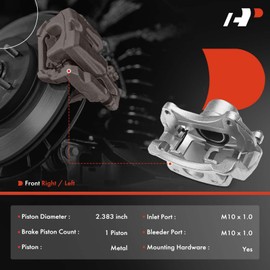 A-Premium Disc Brake Caliper Assembly with Bracket Compatible with Hyundai and Kia Models - Sonata 2014-2019, Optima 2016-2020 - Front Left Driver Side