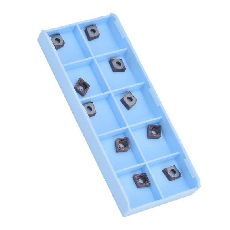 10Pcs Carbide Turning Blade Titanium Alloy High Temperature Resistance Rhombus