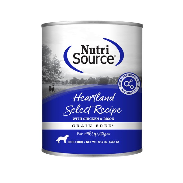 NutriSource Grain Free Heartland Select Recipe Dog Food, Premium Wet