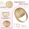 Wodelanle Clip in Bangs,Natural Fake Bangs Hair Clip,Light Blonde Mix