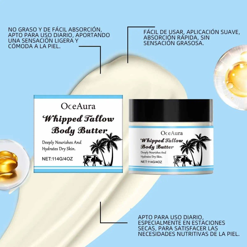 Crema Hidratante Corporal De Sebo, Anti-arrugas Y Apretada
