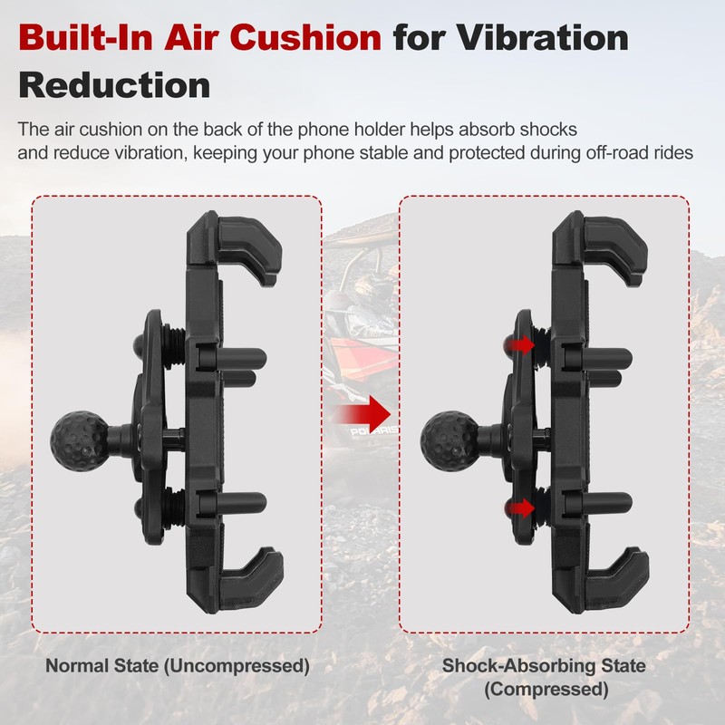 Esploratori UTV Phone Mount, Heavy Duty Aluminum Alloy SXS Cell