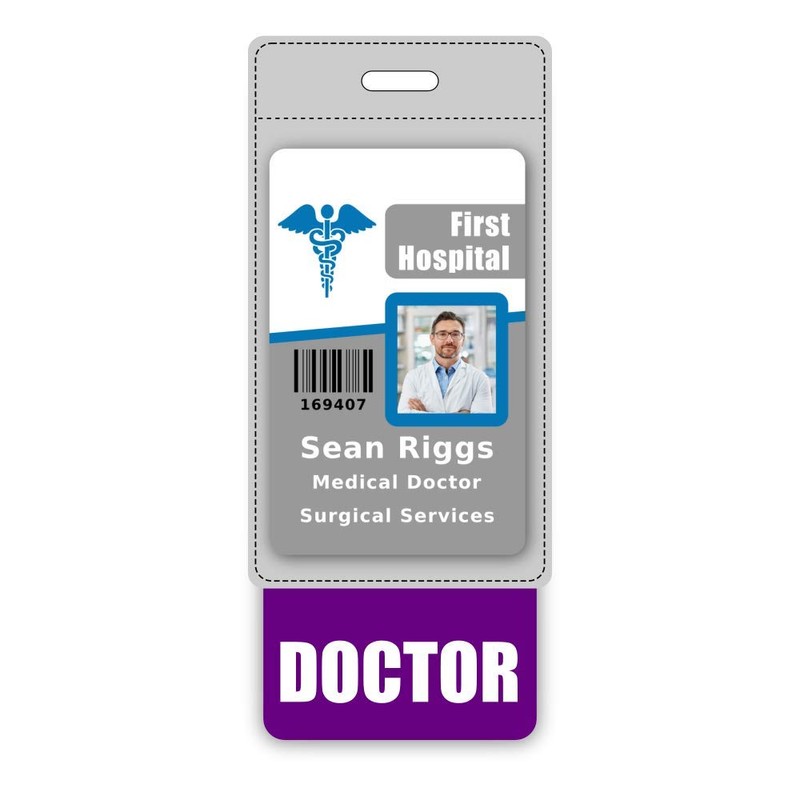 Doctor Badge Buddy Vertical w/Height & Weight Conversion Charts (Oversized,
