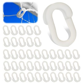40Pcs Football Goal Net Clips, Football Net Clips, Netting Clip, White Plastic Net Fasteners for Soccer, Tennis, Cricket Nets – Durable and Weatherproof Netting Clips for Outdoor Sports Use