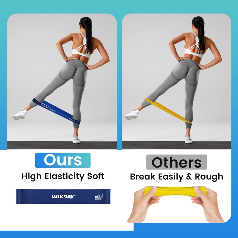 WIKDAY Resistance Bands for Working Out Exercise Loop Bands Workout