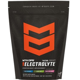 MTN OPS Electrolytes Powder Packets, Sugar Free Hydration Packets, Gluten-Free Hydration Powder, Electrolyte Packets STM “Straight to Mouth” - Variety Pack of 3 Flavors, 30 Packs