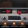 Rebvugr 2PCS Heart-Shaped Car Vent Clip with Rhinestone, Car Vent
