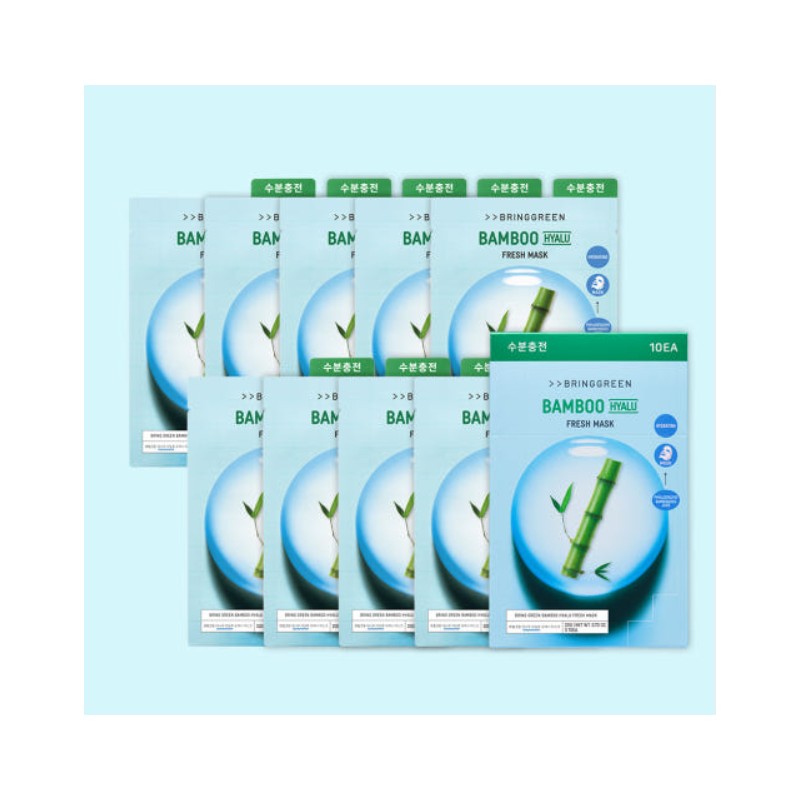 Bring Green Fresh Mask Bamboo Hyalur 20g 10 sheets /