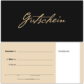 25 Gift Vouchers Gift Vouchers – Elegant Neutral Black/Beige