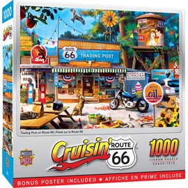 MasterPieces 1000 Piece Jigsaw Puzzle For Adults, Family, Or Kids - Trading Post On Route 66 - 19.25"x26.75"