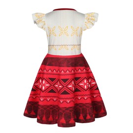 Jurebecia Toddler Princess Costume Kids Adventure Outfit For Girls Princess Dress Up With Accessories Princess Dress For Girls World Book Day Costumes for Girls Red white 2-3 Years