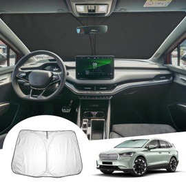 GAFAT Kompatibel mit Skoda Enyaq iV 2021-2024 2025 Sonnenschutz Frontscheibe Innen, Enyaq 2023 Windschutzscheibe Sonnenschirm Sonnenblende, Abkühlung, UV Schutz, Enyaq Zubehör