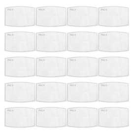 34pcs PM2.5 Activated Carbon Filter Face Mask Breathing Insert Mask Mouth Adult