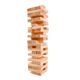 M.Y Traditional Tumbling Tower Game with 48 Wooden Pieces in Full Colour Gift Box