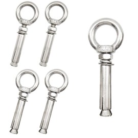 Ruidee Pack of 5 Stainless Steel Eye Bolts Anchor M8 x 80 mm Expansion Screw with Ring Extension Bolt Eye Bolt Expansion Screw for Concrete and Masonry Buildings (PZ-LS/M8 x 80 mm)