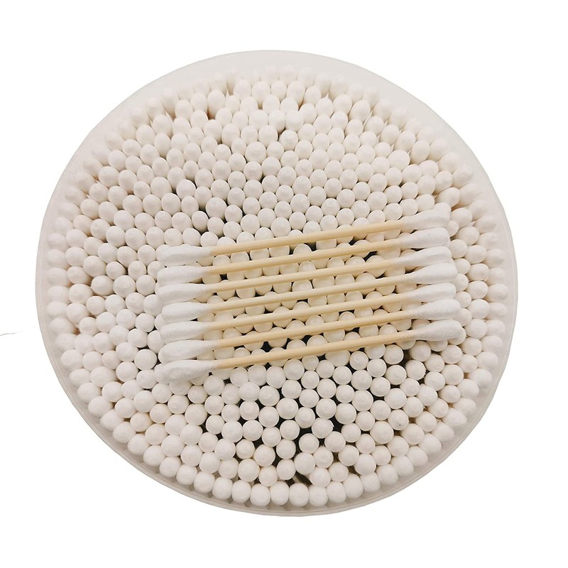 Bamboo Cotton Swabs, Biodegradable Wood Cotton Buds 1000pcs