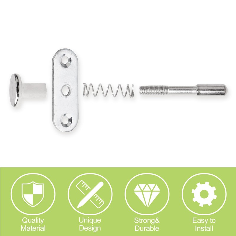 UFURMATE 4 x Iron Piston Latch Spring Loaded Window Latch