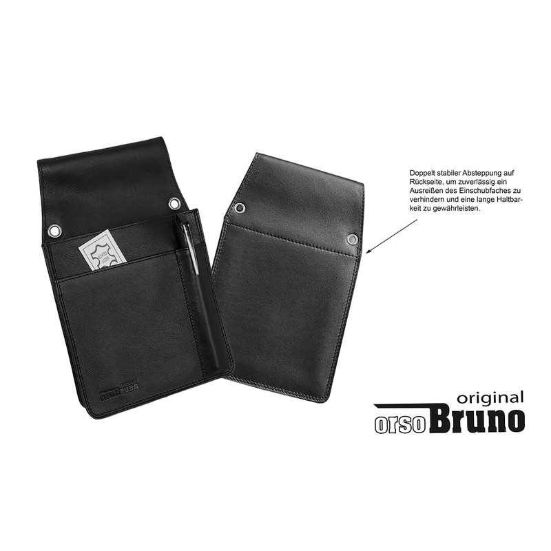 Professional Leather Waiter's Bag for Waiter's Wallet, Waiter's Holster Black