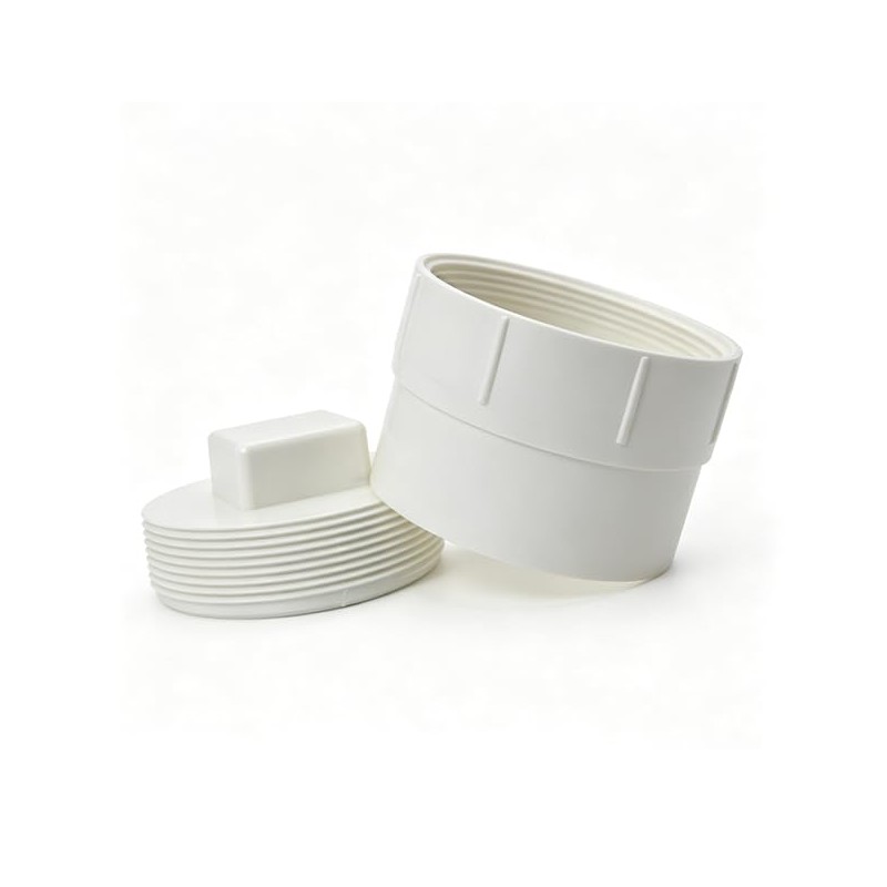 4" PVC Sewer Cleanout Cap with Plug