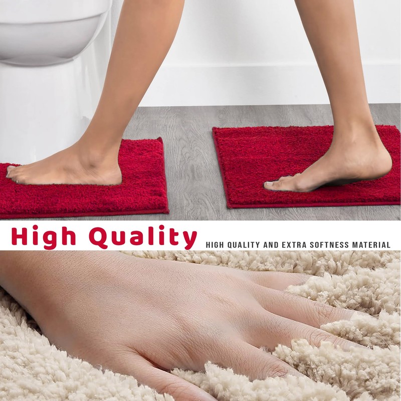 DC VOLTAGE Soft Bath Mat and U-Shaped Pedestal Toilet Mat