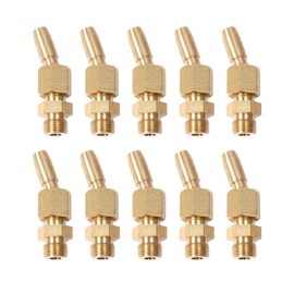 1/8" DN6 Brass Gushing Spray Water Fountain Nozzles, Universal Water Fountain Head Sprinkler Spray Head for Garden Pond Landscape Park 10Pcs