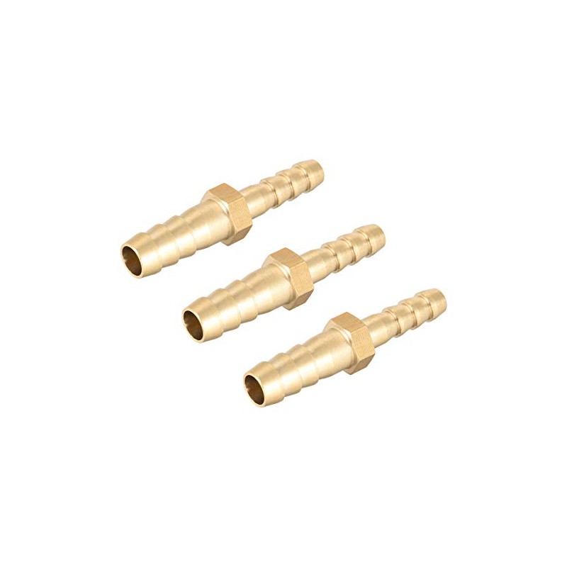 sourcing map Brass Reducer Barb Hose Connection Adapter for Hose