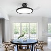 Slim Retractable Ceiling Fans with Lights and Remote Control, 48