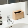 ideaco Tubular Cotton Trash Can Small Oak Wood Grain 1.7L