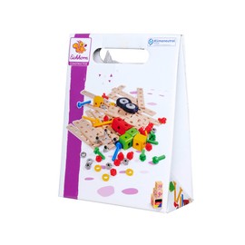 Eichhorn 100039024 Constructor Tuning Set, 75 Piece Wooden Construction Set, FSC 100% Certified Beech Wood, Made in Germany