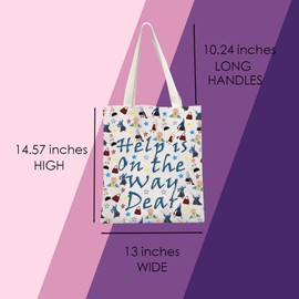 Mrs. Doubtfire Inspired Gift Mrs. Doubtfire Cosmetic Bag Mrs. Doubtfire Fans Gift Help is On The Way Dear (Way Dear Black CA)