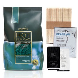 Ital Wax Hot Film Azulene Hard Wax (1kg) Thick Hair Brazilian Face Armpit Waxing, 1 Piece, 1000g / 이탈왁스 핫필름 아줄렌 하드왁스(1kg) 굵은모 브라질리언 페이스 겨드랑이 왁싱, 1개, 1000g