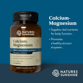 Natures Sunshine Calcium-magnesium Calcio Magnesio 150tabs Sabor Neutro
