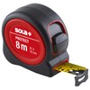 SOLA Protect Tape Measure 8 m / 25 mm – Robust Tape Measure with Belt Clip – Steel Tape Painted Yellow with mm Scale – Accuracy Class II – Roll Meter with Movable End Hook – Length 3 m, 5 m, 8 m