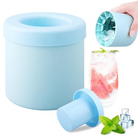 Mini Ice Maker Cup, Cylinder Ice Cube Mold, Small Ice Cube Tray with Lid, Decompress Ice Lattice Molding Ice Cup Press-Type, 60 Ice Cubes Make, Easy-Release