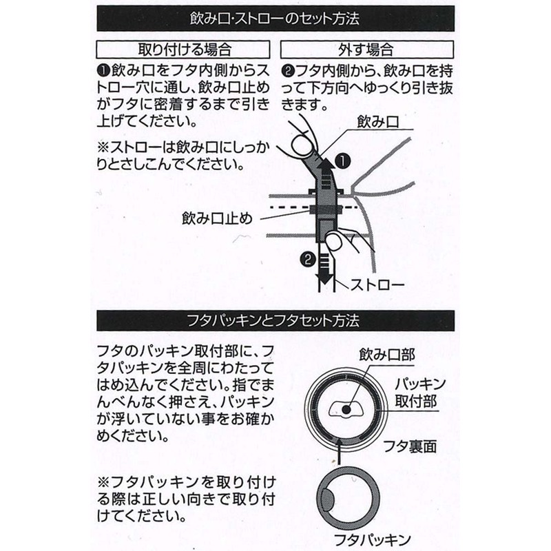Skater P-PSHC4DK-PS-A Die-Cut Straw Bottle Replacement Straw Sealing Set for