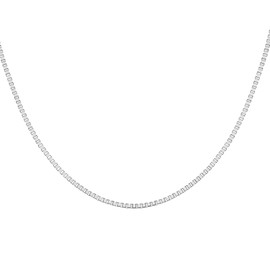 Tuscany Silver Women's Sterling Silver 2.6 mm Box Chain Necklace of Length 46 cm/18 Inch