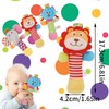 Baby Soft Rattles, 3 Pack Plush Animal Rattle Toys for