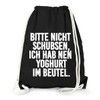 MoonWorks Gym Bag, "Bitte nicht schubsen ich hab nen Yoghurt