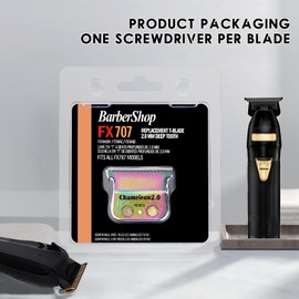 Replacement Head Compatible With FX707Z DLC 2.0, Replacement Blade Fit for Babyliss PRO Barberology Trimmer Blade, Trimmer Blade Replacement Compatible with BaBylissPRO FX787 & FX726 (1 Pcs Chameleon)