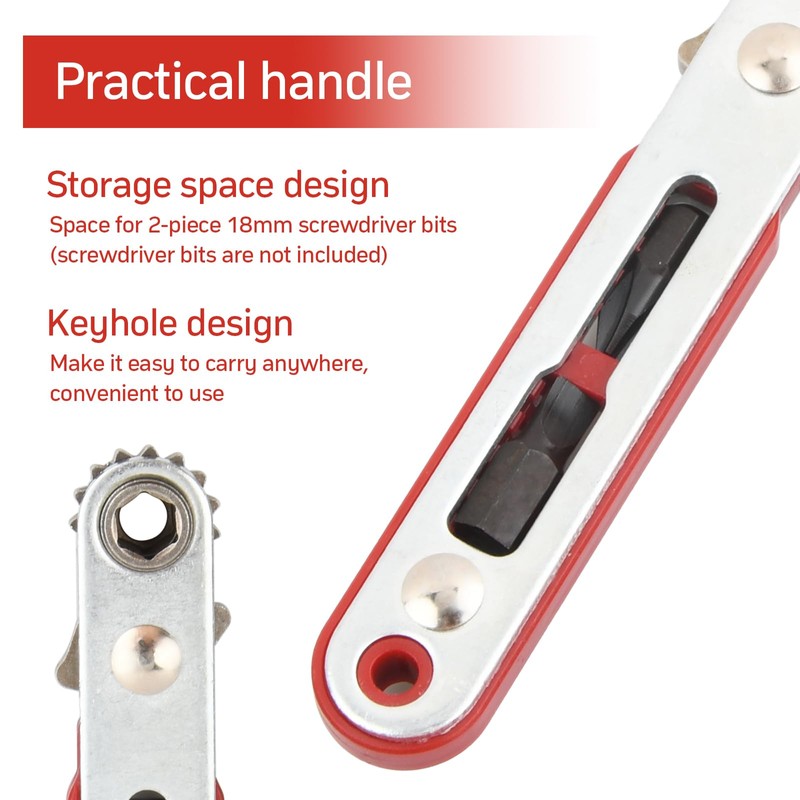 emperoch 2 Pieces Mini Ratchet Wrench Set Ratcheting Screwdriver Wrenches