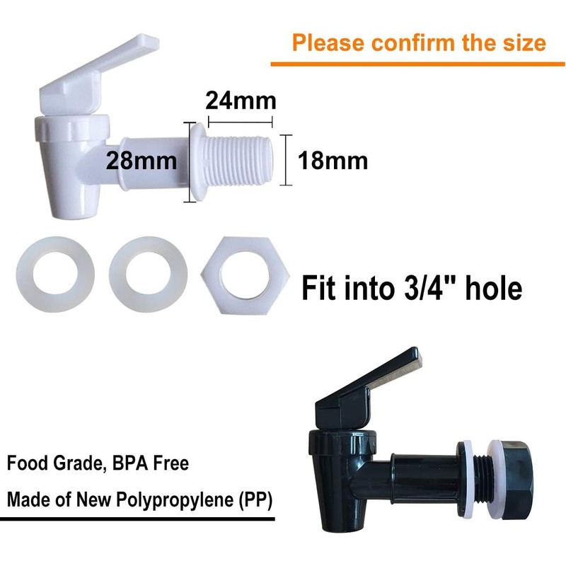 10 Sets Replacement Cooler Faucet, Reusable Nozzle for Beverage Lever