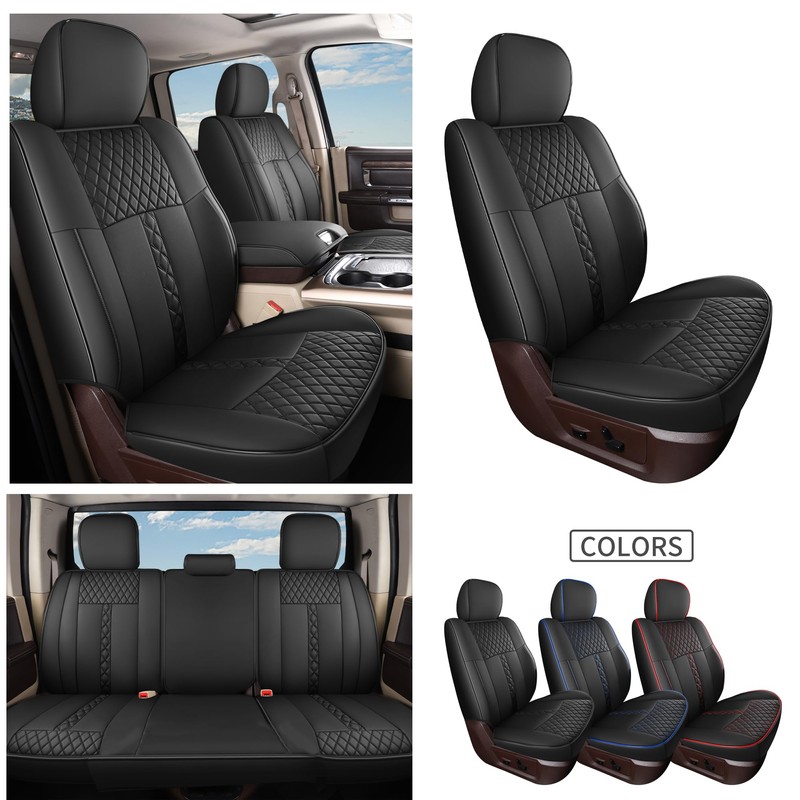 Huidasource Dodge Ram 1500 Seat Covers Full Set, Full Coverage