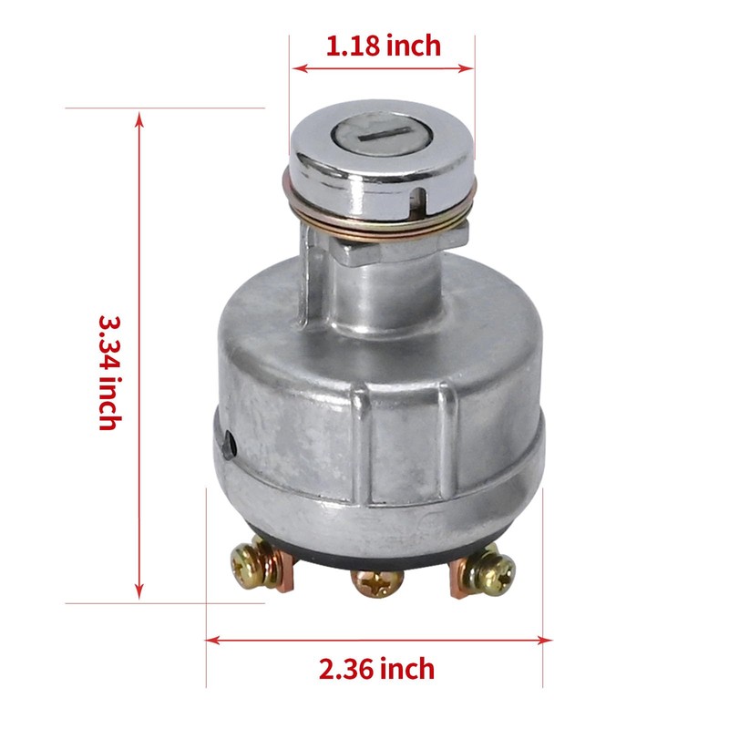 Vkinman YN50S00002F1 Ignition Switch with 4 Position 6 Terminal Wire