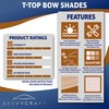 SavvyCraft T-Top Bow Shade, UV Protection T-Top Shade Extension 600D