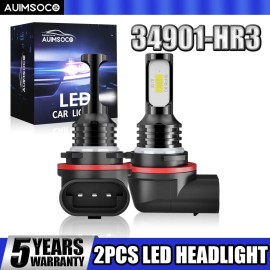 AUIMSOCO For Kawasaki Teryx Mule Brute Force 750 2009-2023 pair 3pins led Headlight Bulb