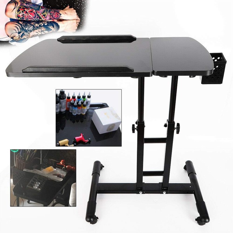 FIKNEE Mobile Tattoo Workstation, Adjustable Trolley Tattoo Machine Work Station
