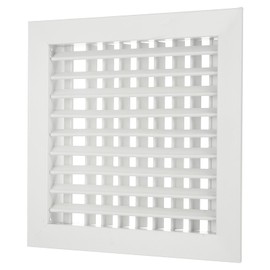 PATIKIL 10" x 10" Adjustable Air Supply Diffuser, Aluminum Double Deflection HVAC Vent Cover Air Vent Register for Sidewall Wall Ceiling Floor HVAC System, White