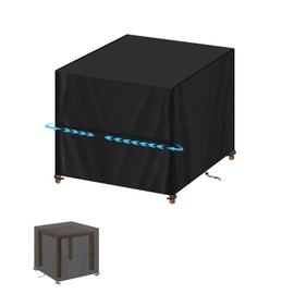 SIMPHAUS Outdoor Table Covers Waterproof Glass Garden Table Cover Square Cover for Fire Pit Cover for Patio Table Covers for Garden Furniture Cover Garden Coffee Table Covers UV Resistant 90x90x90cm