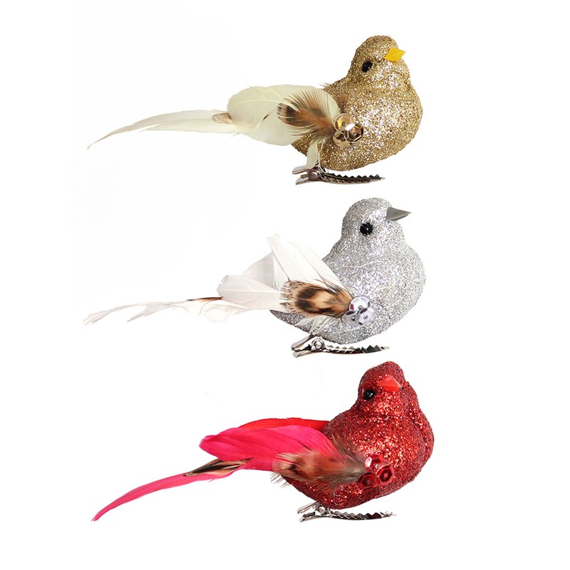 Imitation Feather Bird Multipurpose Fade Resistant Fake Feather Bird Ornament